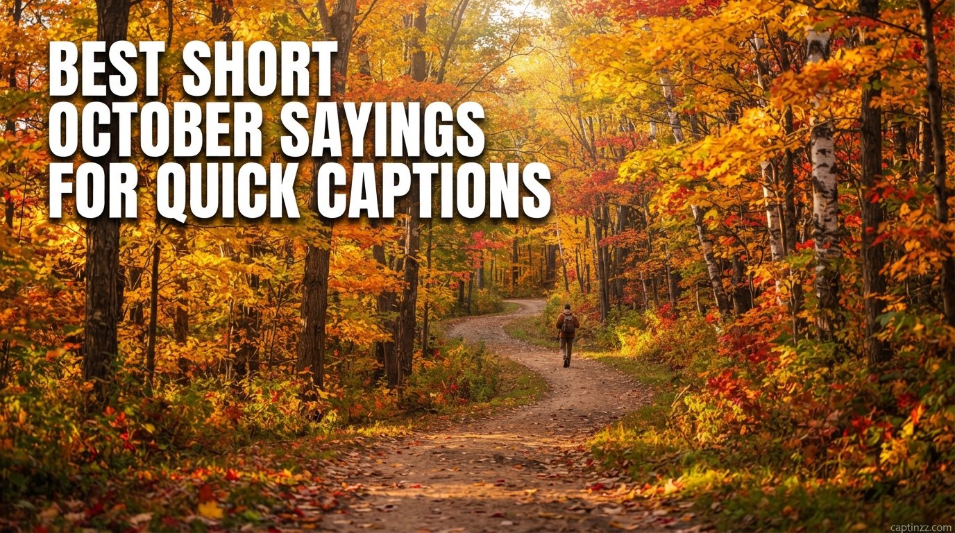 Best Short October Sayings for Quick Captions