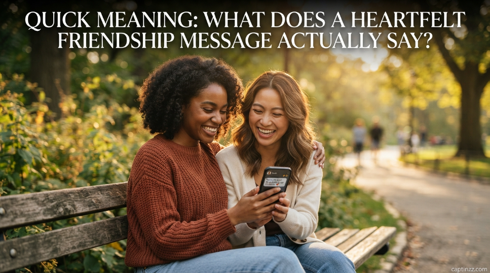 Quick Meaning: What Does a Heartfelt Friendship Message Actually Say?
