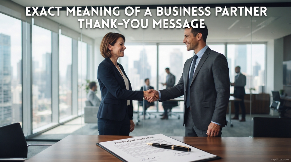 Exact Meaning of a Business Partner Thank-You Message