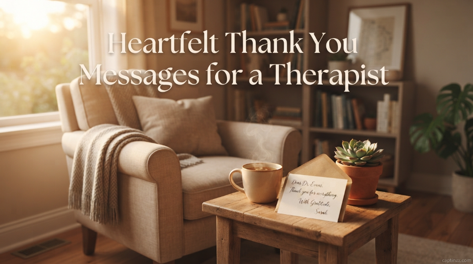 Heartfelt Thank You Messages for a Therapist