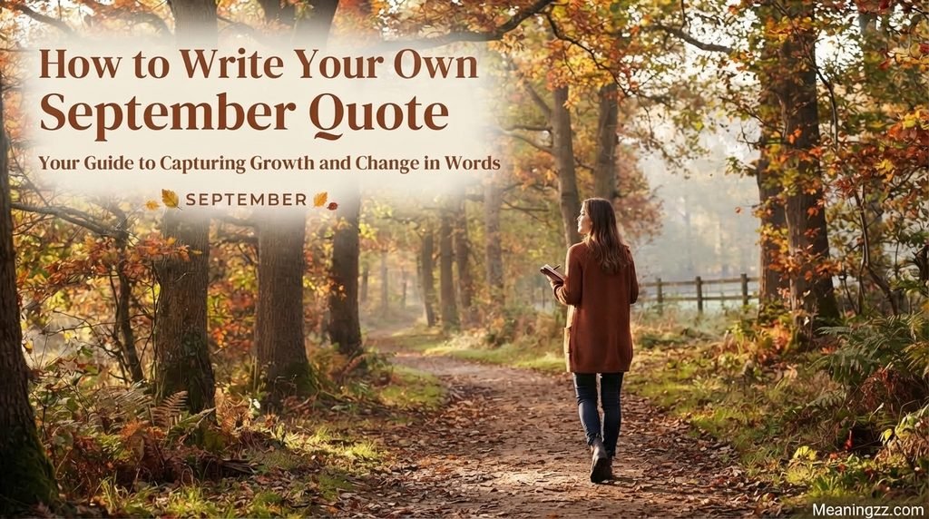 How to Write Your Own September Quote