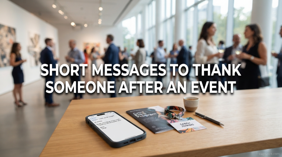 Short Messages to Thank Someone After an Event