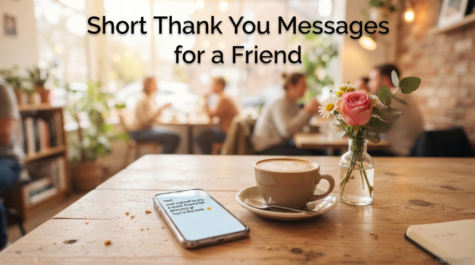 Short Thank You Messages for a Friend