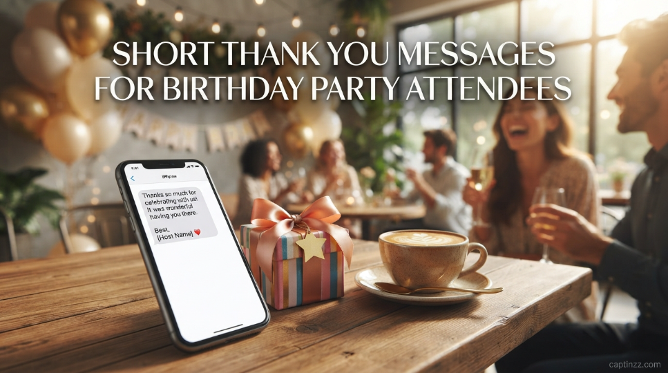 Short Thank You Messages for Birthday Party Attendees