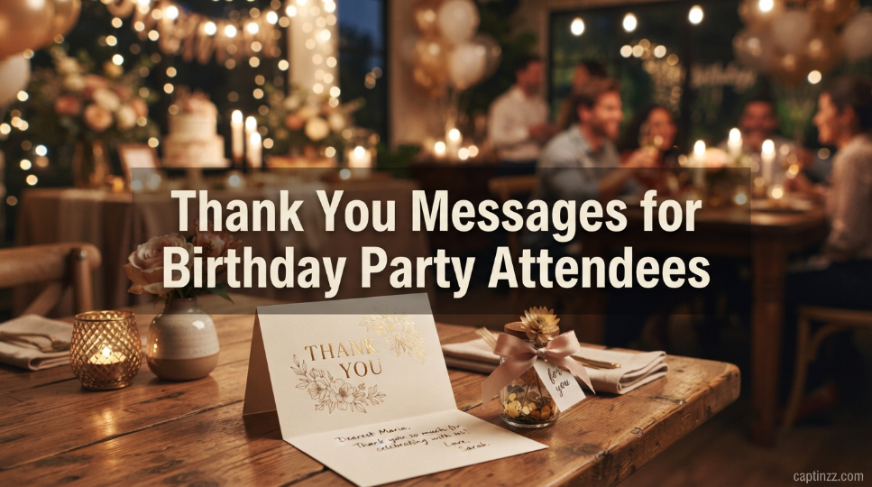 Thank You Messages for Birthday Party Attendees