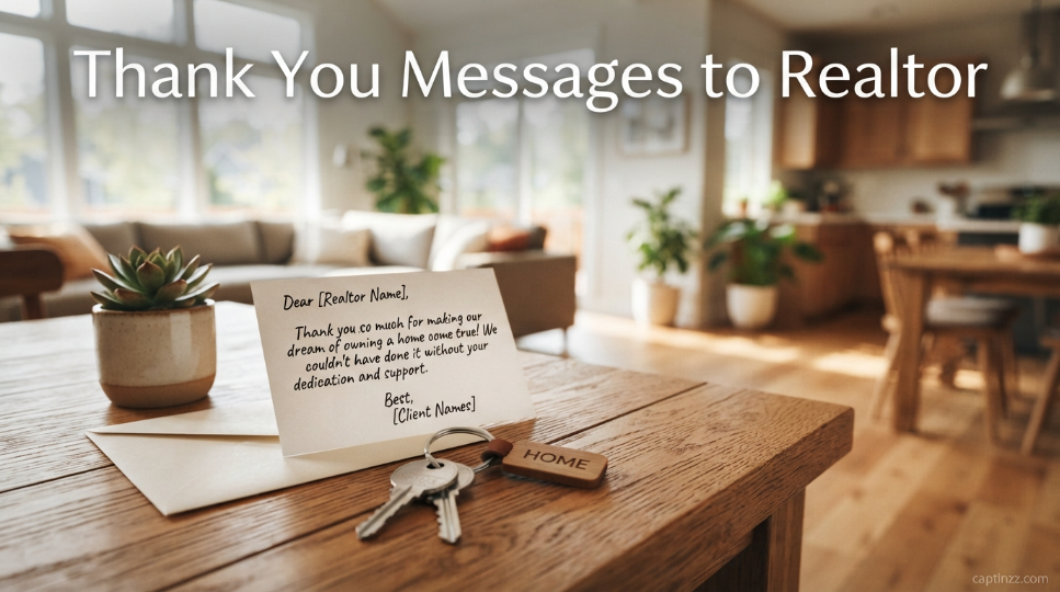 Thank You Messages to Realtor