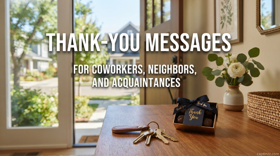 Thank-You Messages for Coworkers, Neighbors, and Acquaintances
