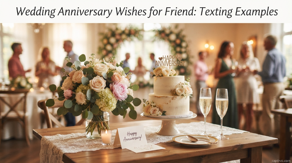 Wedding Anniversary Wishes for Friend: Texting Examples