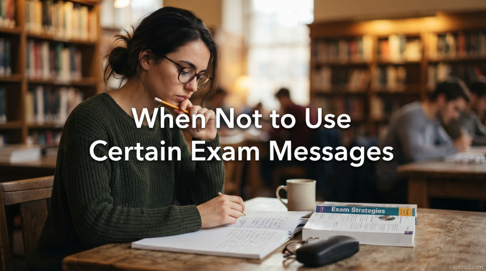 When Not to Use Certain Exam Messages