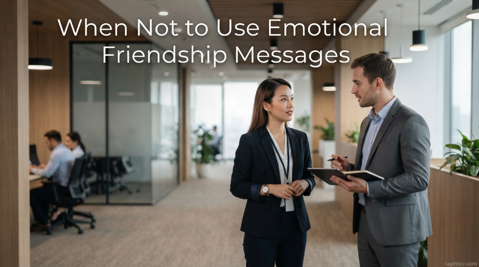 When Not to Use Emotional Friendship Messages
