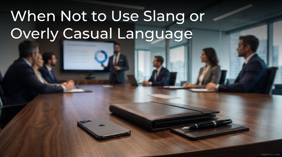When Not to Use Slang or Overly Casual Language