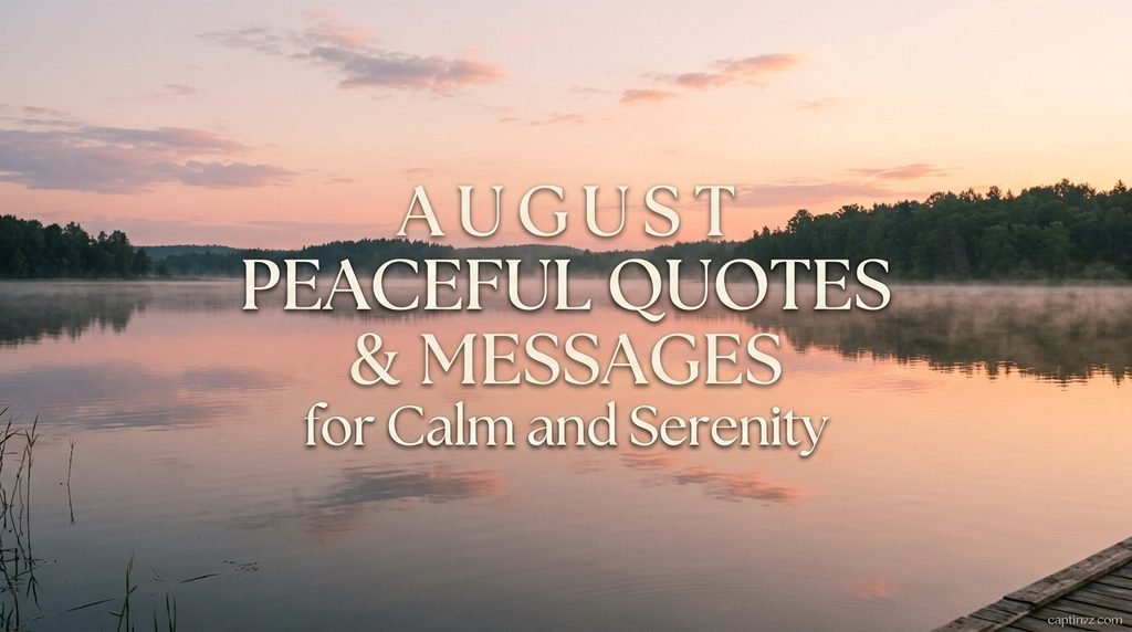 August Peaceful Quotes Messages for Calm and Serenity