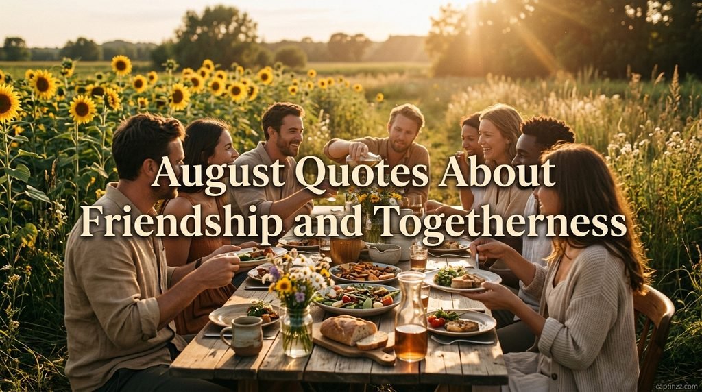 August Quotes About Friendship and Togetherness