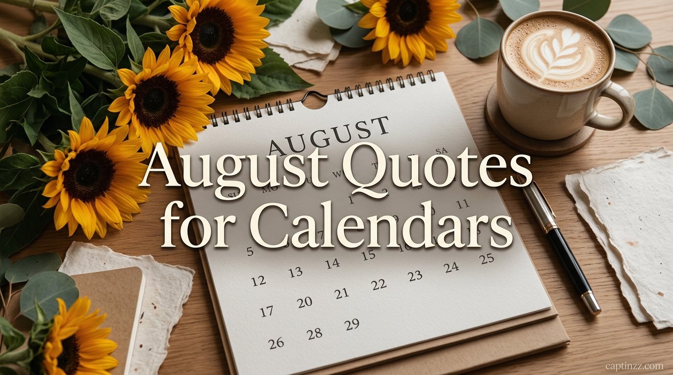 August Quotes for Calendars