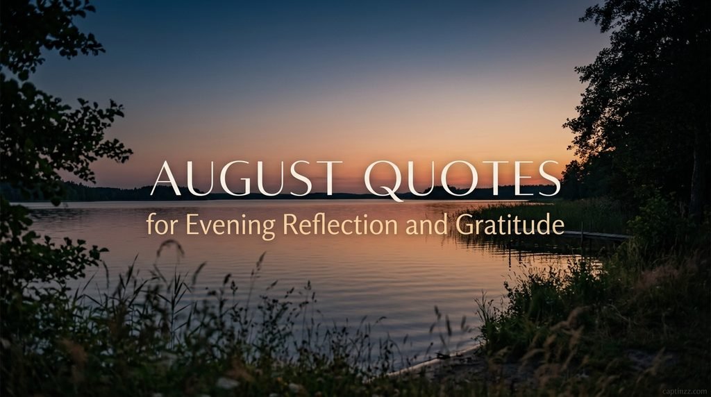 August Quotes for Evening Reflection and Gratitude