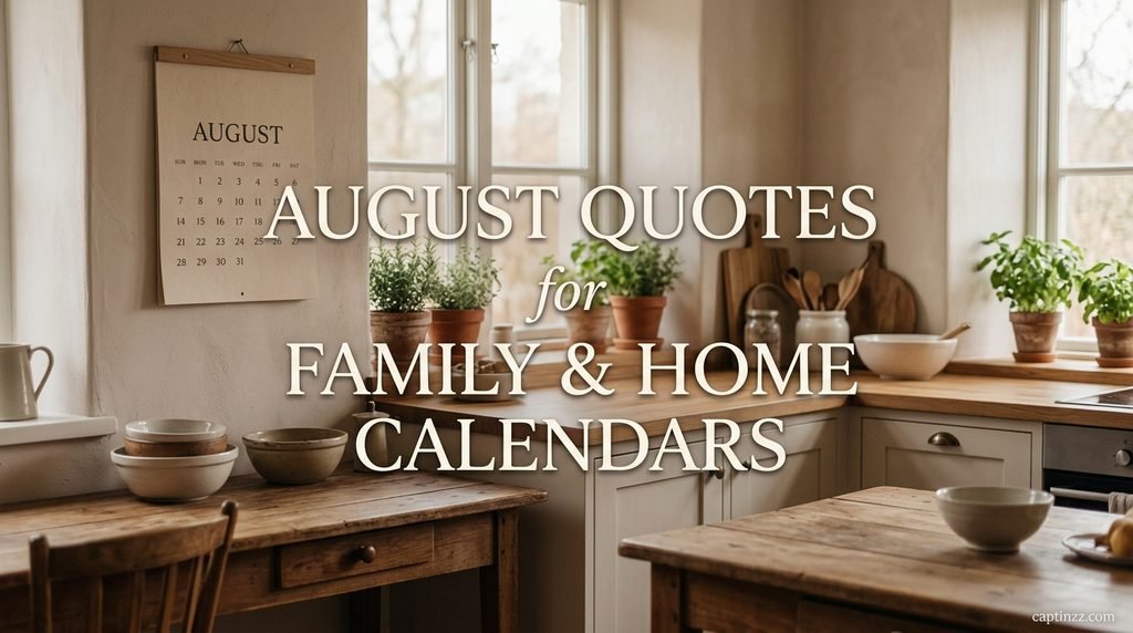 August Quotes for Family and Home Calendars