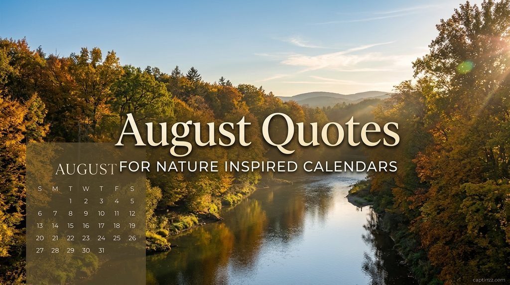 August Quotes for Nature Inspired Calendars