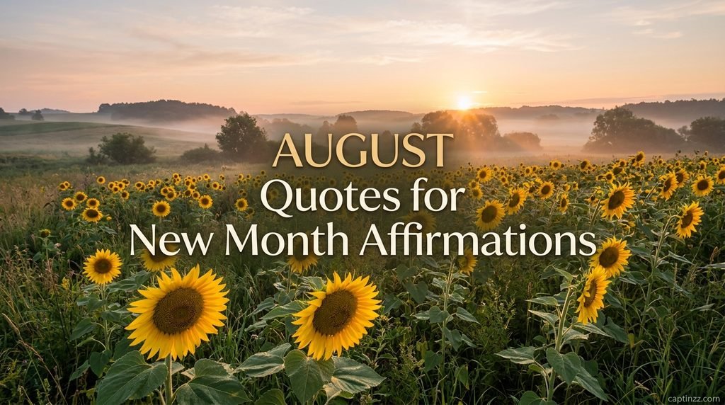 August Quotes for New Month Affirmations