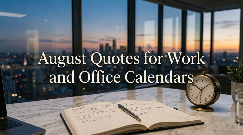 August Quotes for Work and Office Calendars