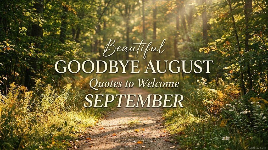 Beautiful Goodbye August Quotes to Welcome September