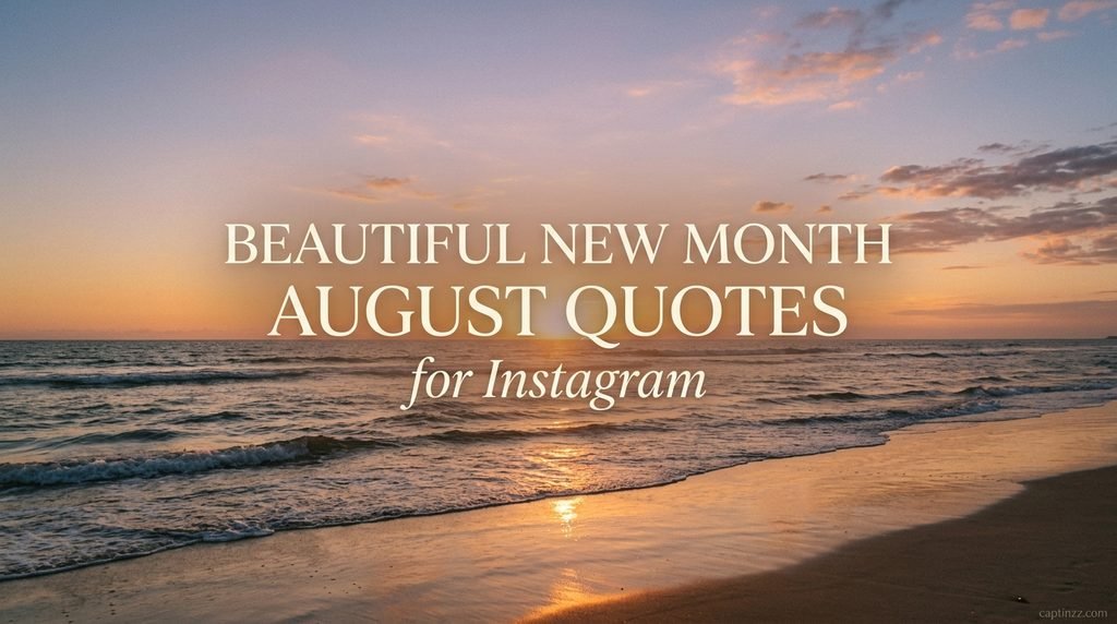 Beautiful New Month August Quotes for Instagram