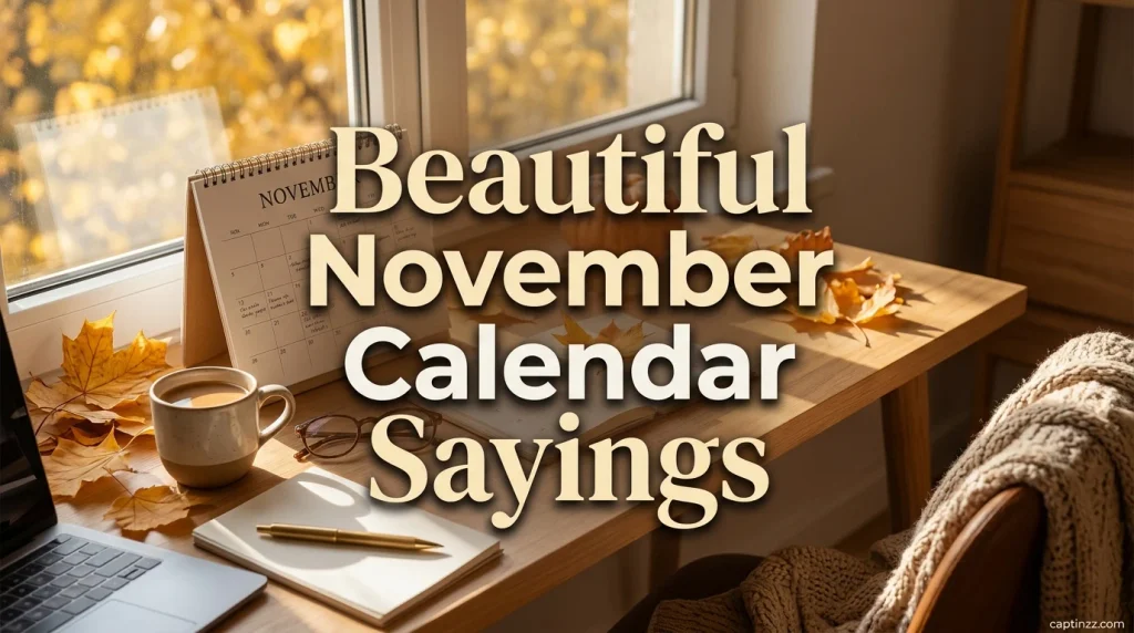 Beautiful November Calendar Sayings