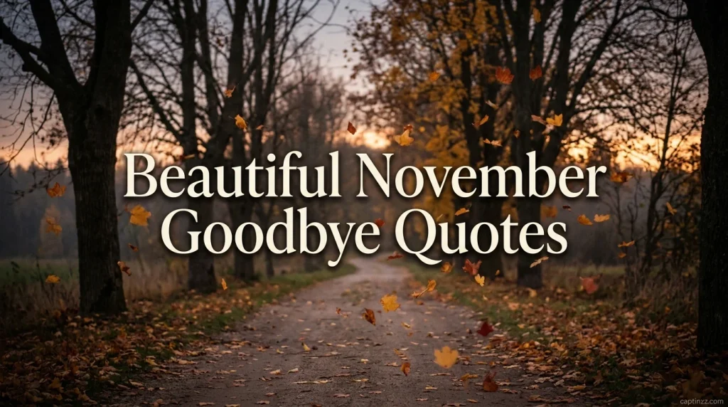 Beautiful November Goodbye Quotes