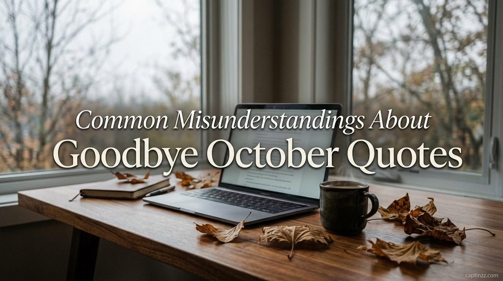 Common Misunderstandings About Goodbye October Quotes