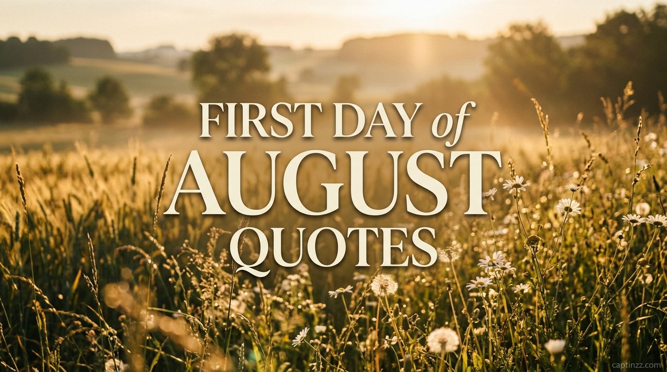 First Day of August Quotes
