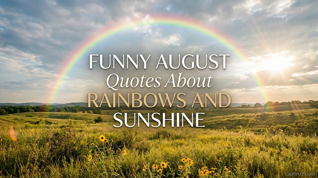 Funny August Quotes About Rainbows and Sunshine
