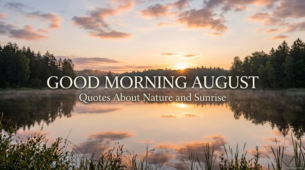 Good Morning August Quotes About Nature and Sunrise