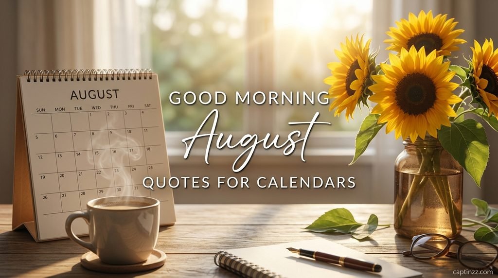 Good Morning August Quotes for Calendars