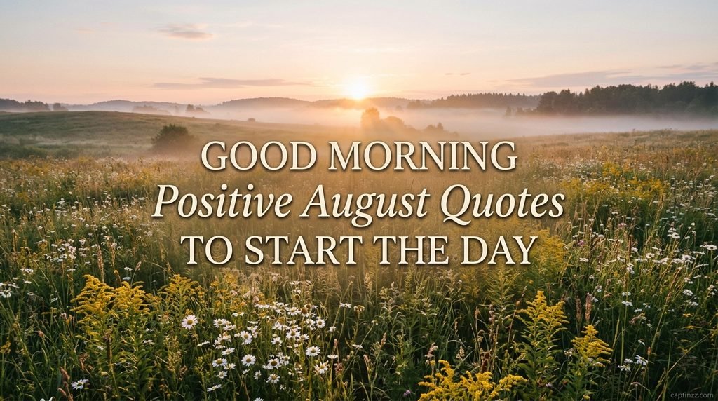 Good Morning Positive August Quotes to Start the Day