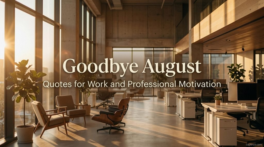 Goodbye August Quotes for Work and Professional Motivation