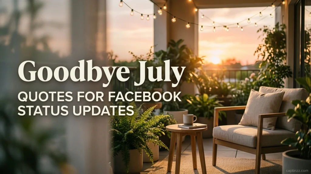 Goodbye July Quotes for Facebook Status Updates