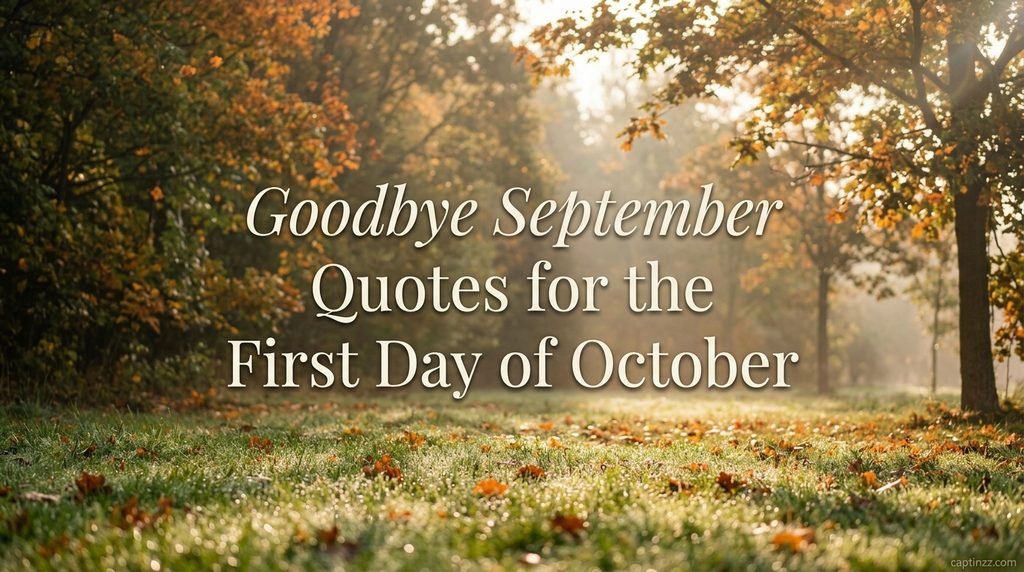 Goodbye September Quotes for the First Day of October