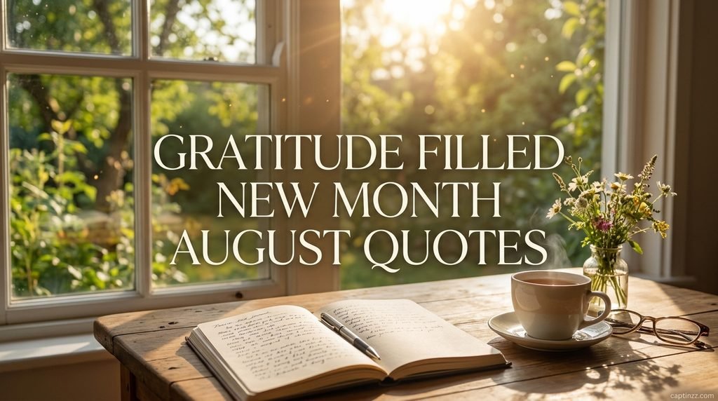 Gratitude Filled New Month August Quotes