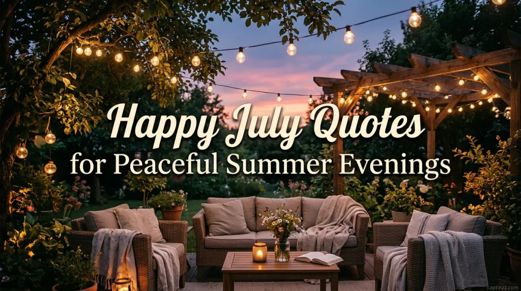 Happy July Quotes for Peaceful Summer Evenings