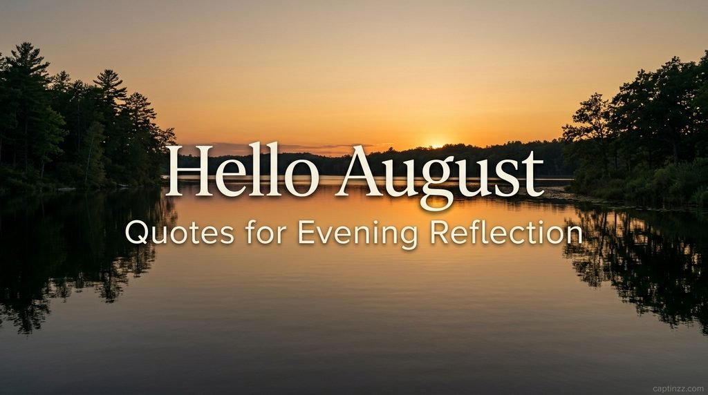 Hello August Quotes for Evening Reflection