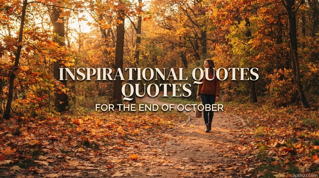 Inspirational Quotes for the End of October