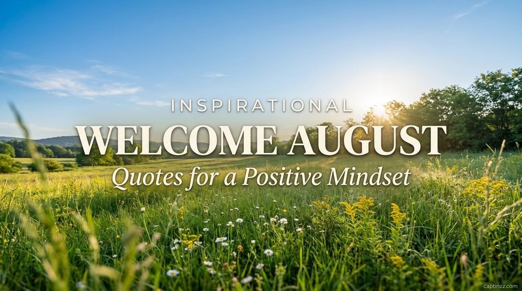 Inspirational Welcome August Quotes for a Positive Mindset