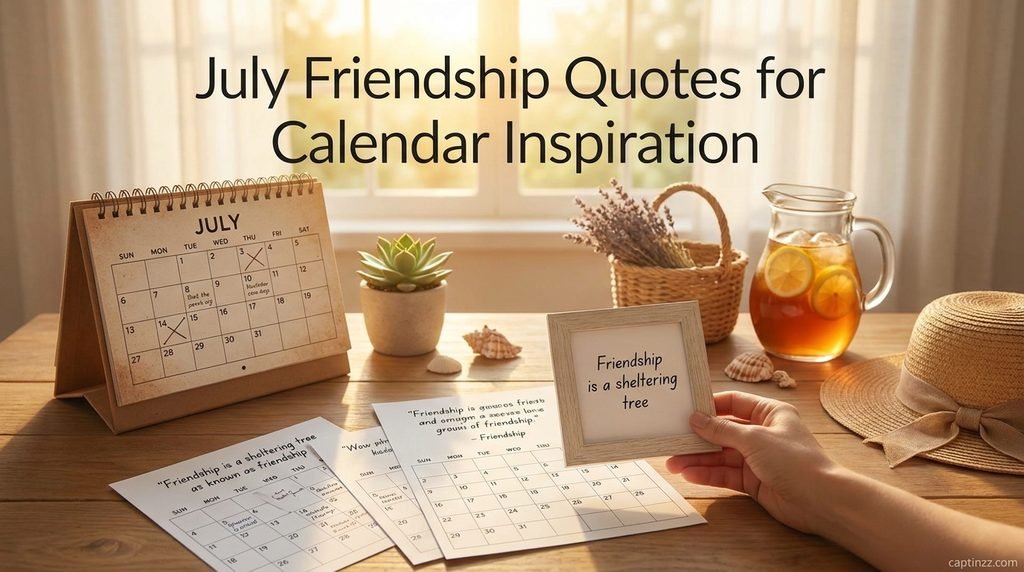 July Friendship Quotes for Calendar Inspiration