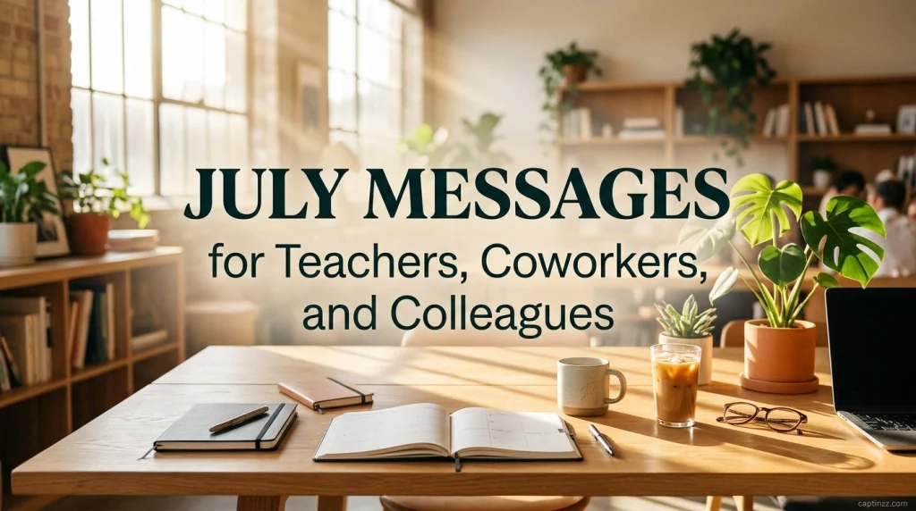 July Messages for Teachers, Coworkers, and Colleagues