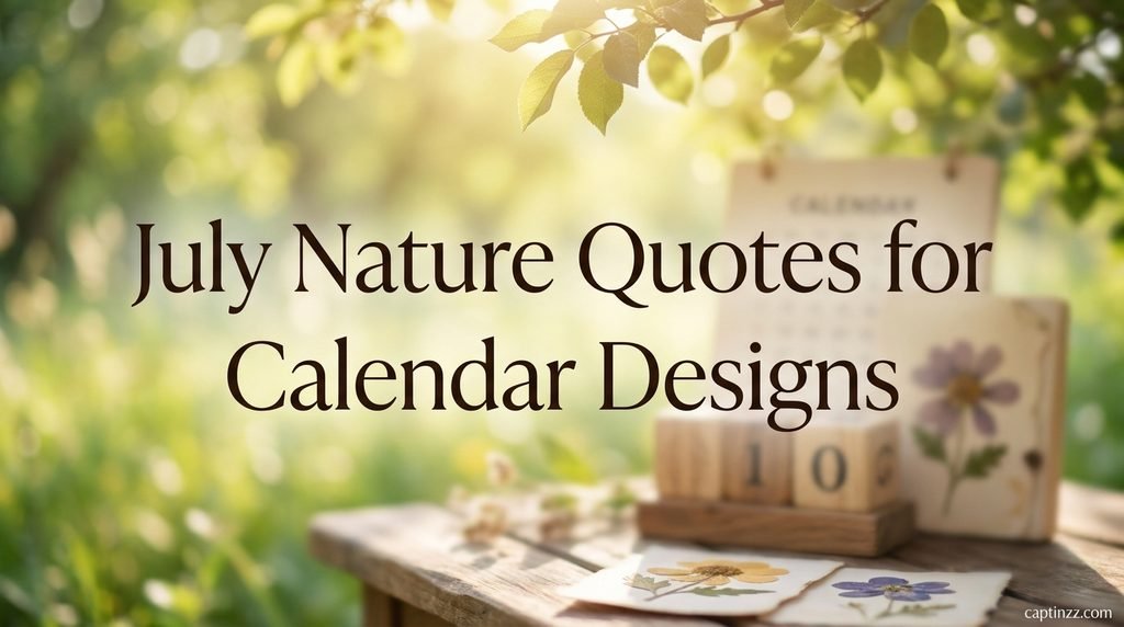 July Nature Quotes for Calendar Designs