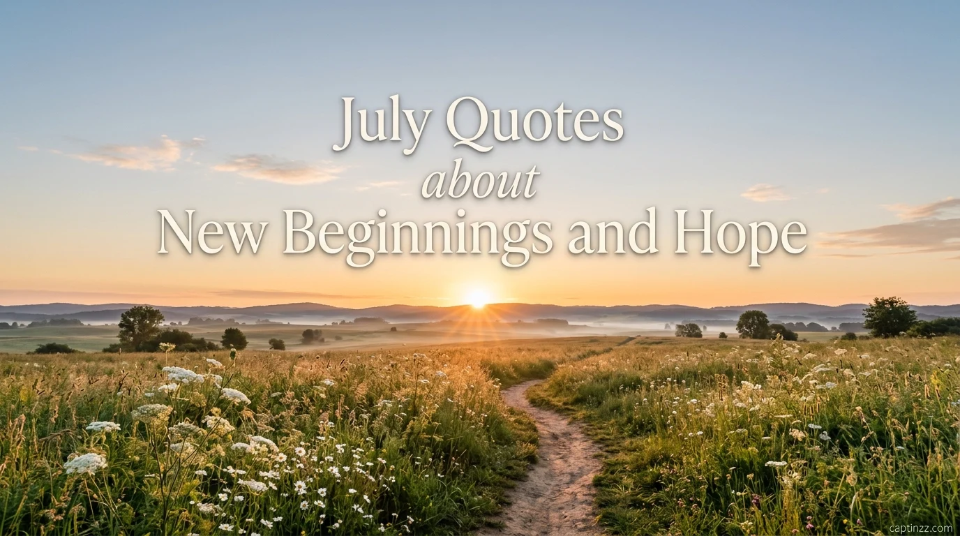 July Quotes About New Beginnings and Hope