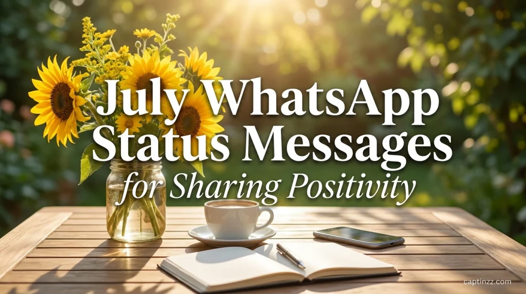 July WhatsApp Status Messages for Sharing Positivity