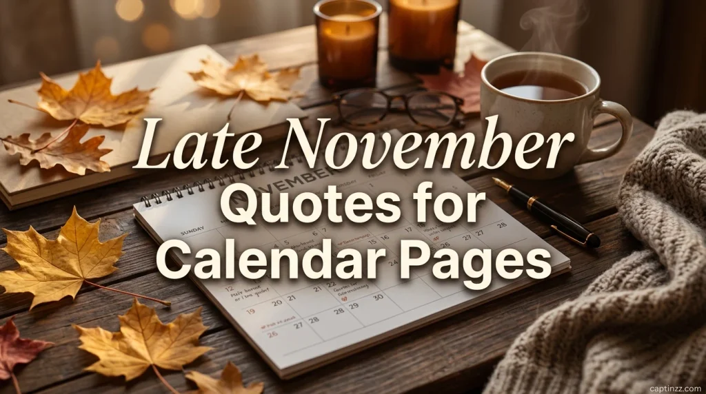 Late November Quotes for Calendar Pages