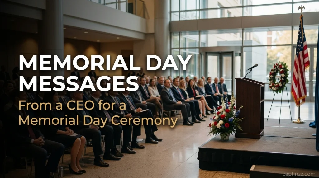 Memorial Day Messages From a CEO for a Memorial Day Ceremony