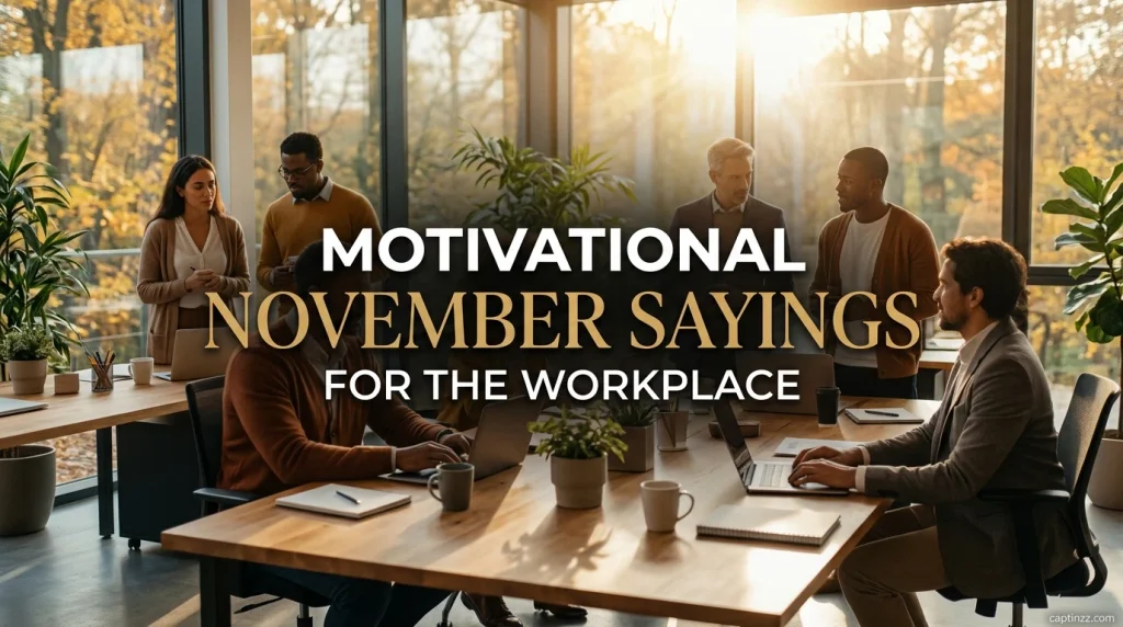 Motivational November Sayings for the Workplace