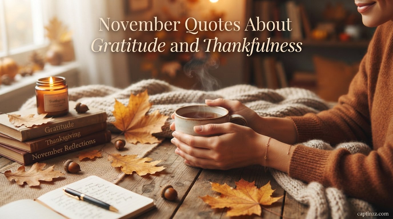 November Quotes About Gratitude and Thankfulness